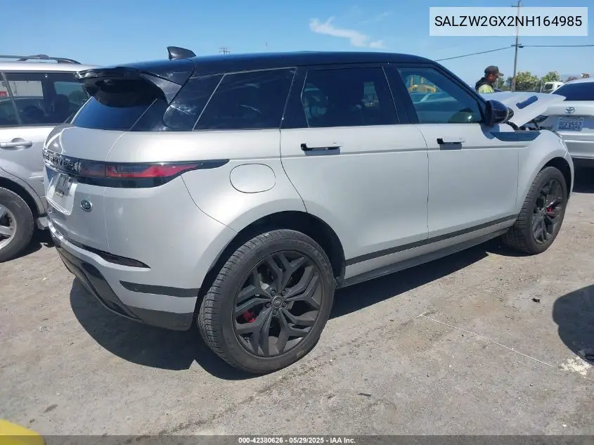 2022 Land Rover Range Rover Evoque R-Dynamic Hst VIN: SALZW2GX2NH164985 Lot: 42380626
