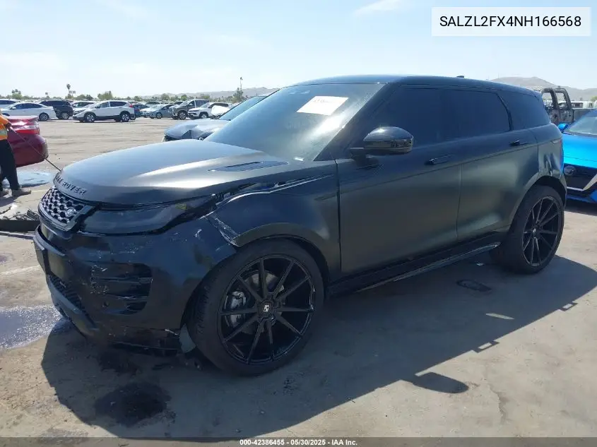 2022 Land Rover Range Rover Evoque R-Dynamic Se VIN: SALZL2FX4NH166568 Lot: 42386455