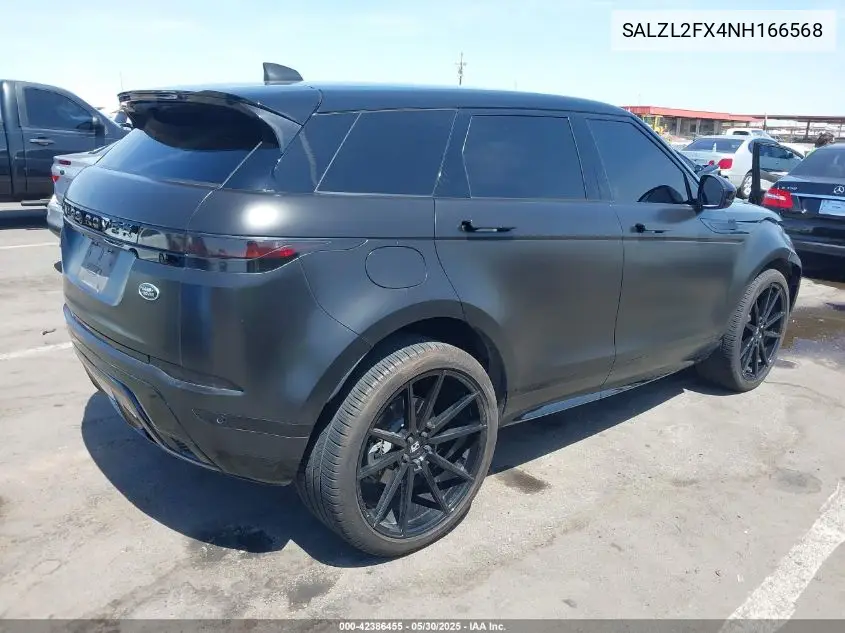 2022 Land Rover Range Rover Evoque R-Dynamic Se VIN: SALZL2FX4NH166568 Lot: 42386455