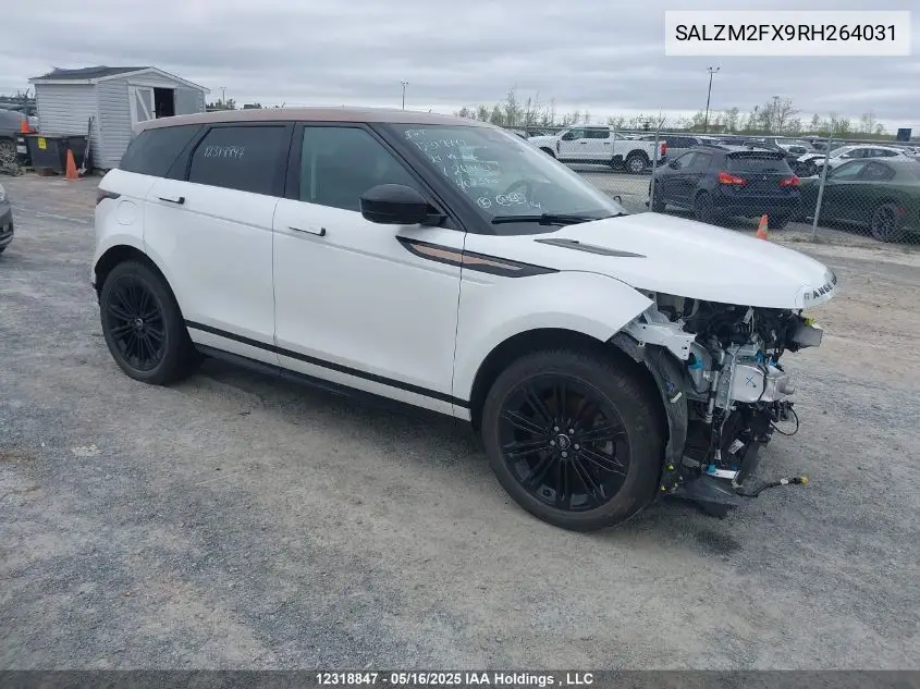 2024 Land Rover Range Rover Evoque P250 Dynamic Hse VIN: SALZM2FX9RH264031 Lot: 12318847