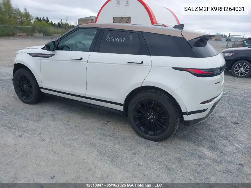 2024 Land Rover Range Rover Evoque P250 Dynamic Hse VIN: SALZM2FX9RH264031 Lot: 12318847