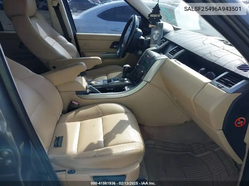 2006 Land Rover Range Rover Sport Hse VIN: SALSF25496A943501 Lot: 41581936