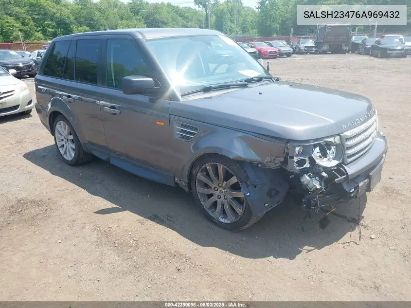 2006 Land Rover Range Rover Sport Supercharged VIN: SALSH23476A969432 Lot: 42399098