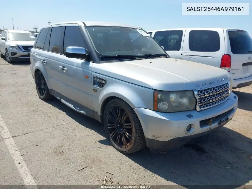 2006 Land Rover Range Rover Sport Hse VIN: SALSF25446A979161 Lot: 42562734