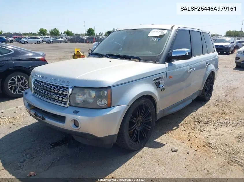 2006 Land Rover Range Rover Sport Hse VIN: SALSF25446A979161 Lot: 42562734