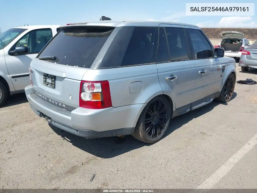 2006 Land Rover Range Rover Sport Hse VIN: SALSF25446A979161 Lot: 42562734