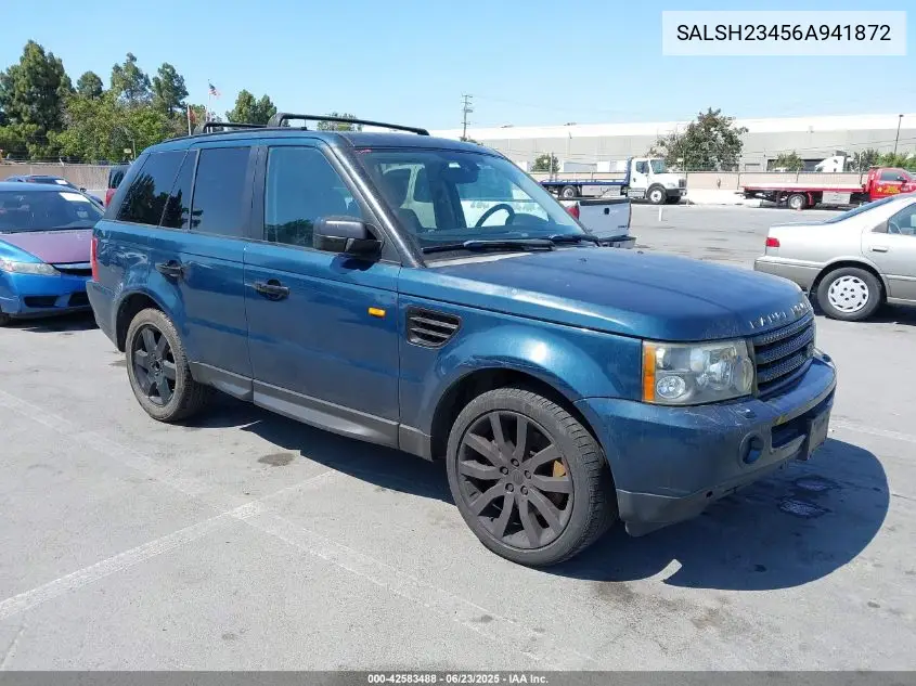 2006 Land Rover Range Rover Sport Supercharged VIN: SALSH23456A941872 Lot: 42583488
