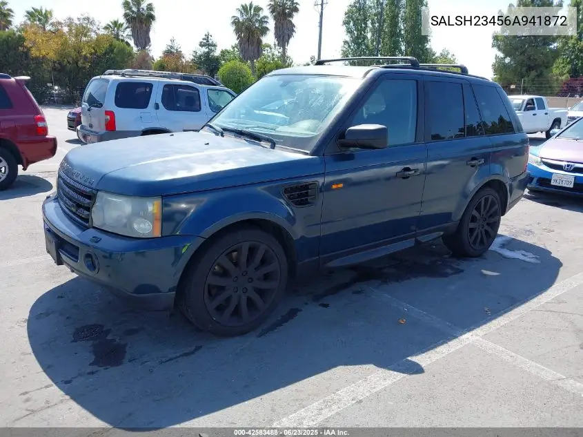 2006 Land Rover Range Rover Sport Supercharged VIN: SALSH23456A941872 Lot: 42583488