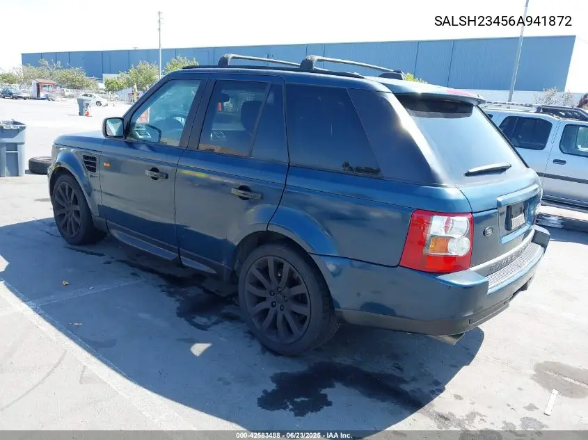 2006 Land Rover Range Rover Sport Supercharged VIN: SALSH23456A941872 Lot: 42583488