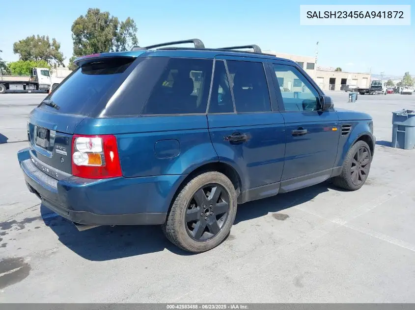 2006 Land Rover Range Rover Sport Supercharged VIN: SALSH23456A941872 Lot: 42583488