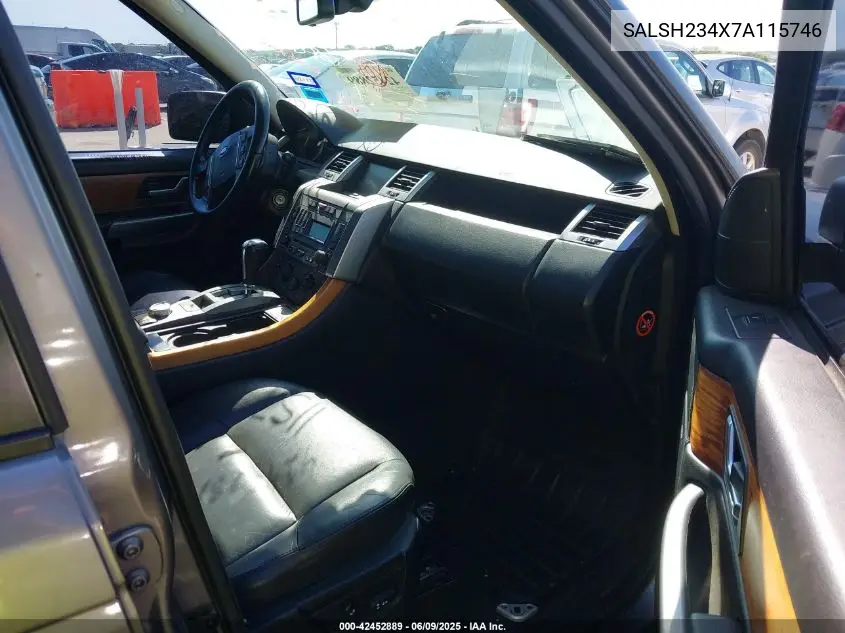 2007 Land Rover Range Rover Sport Supercharged VIN: SALSH234X7A115746 Lot: 42452889