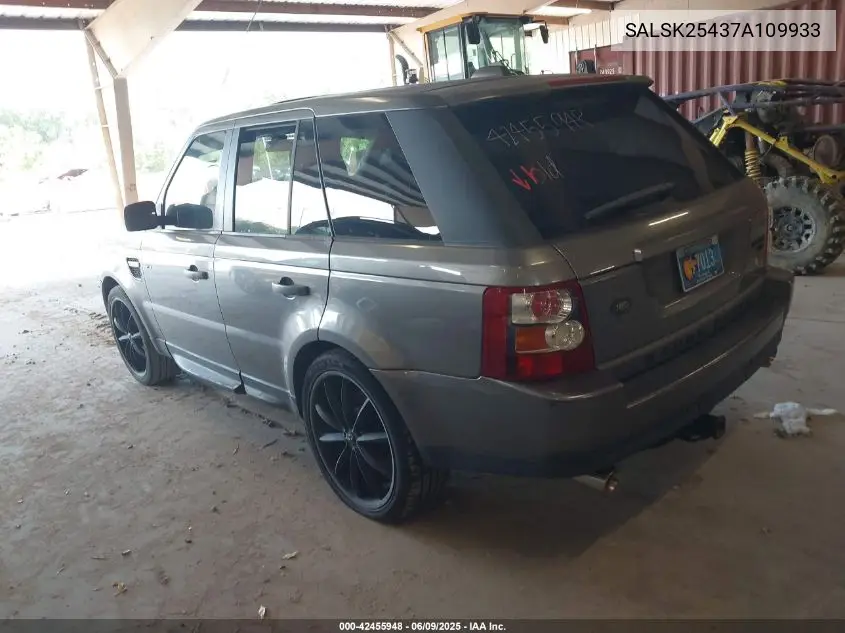 2007 Land Rover Range Rover Sport Hse VIN: SALSK25437A109933 Lot: 42455948