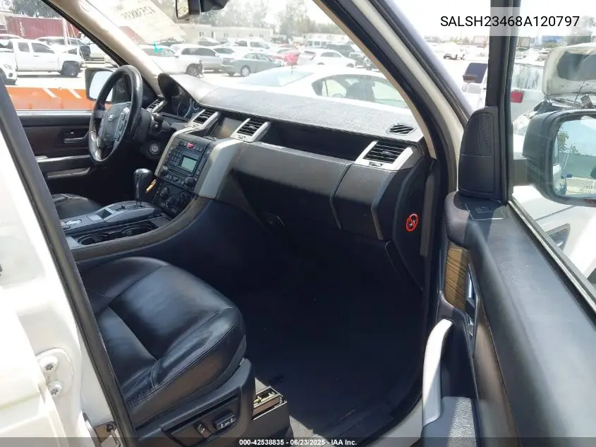 2008 Land Rover Range Rover Sport Supercharged VIN: SALSH23468A120797 Lot: 42538835