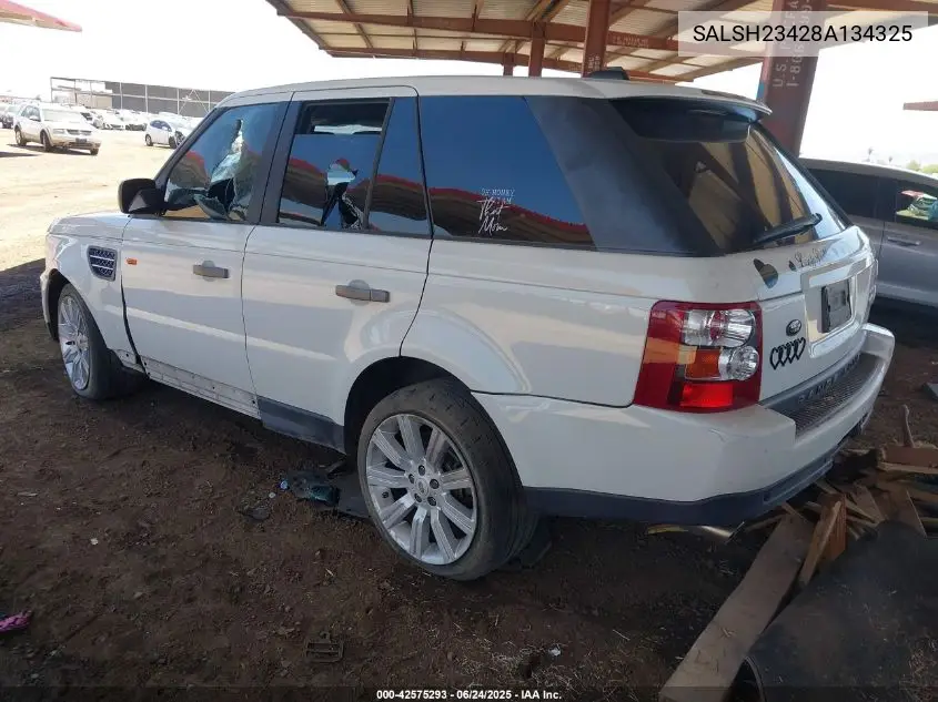 2008 Land Rover Range Rover Sport Supercharged VIN: SALSH23428A134325 Lot: 42575293