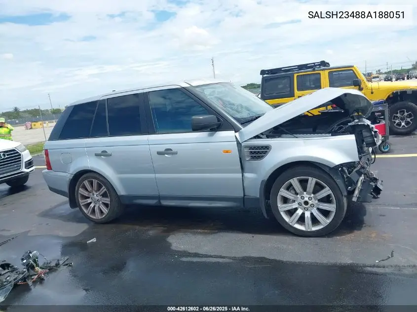 2008 Land Rover Range Rover Sport Supercharged VIN: SALSH23488A188051 Lot: 42612602