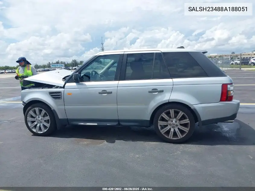 2008 Land Rover Range Rover Sport Supercharged VIN: SALSH23488A188051 Lot: 42612602