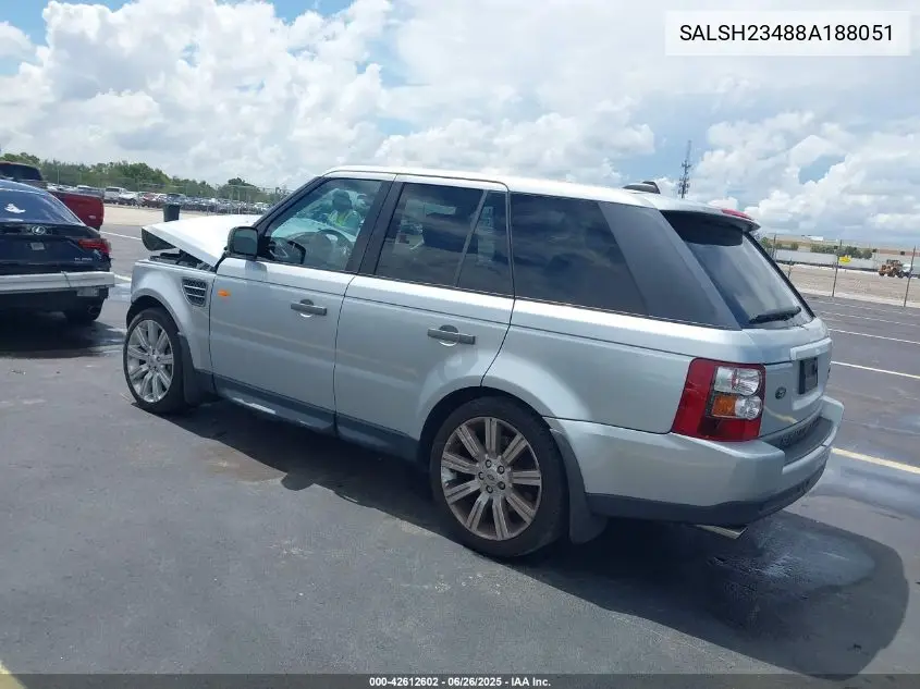 2008 Land Rover Range Rover Sport Supercharged VIN: SALSH23488A188051 Lot: 42612602