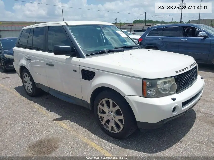 2009 Land Rover Range Rover Sport Hse VIN: SALSK25439A204091 Lot: 42550716