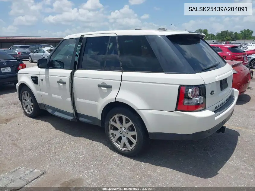 2009 Land Rover Range Rover Sport Hse VIN: SALSK25439A204091 Lot: 42550716