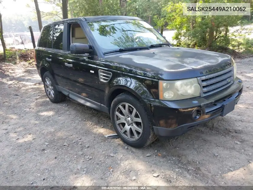 SALSK25449A210062 2009 Land Rover Range Rover Sport Hse