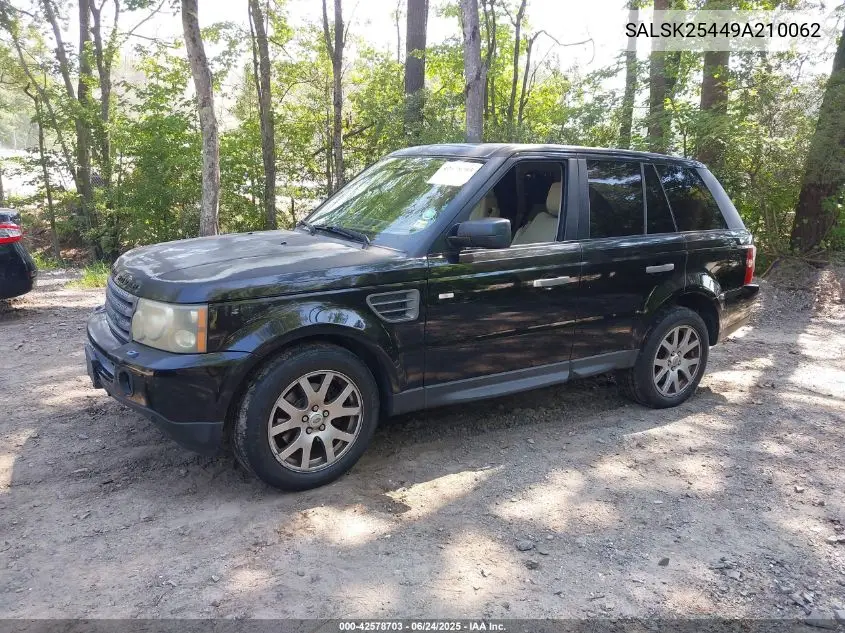 SALSK25449A210062 2009 Land Rover Range Rover Sport Hse