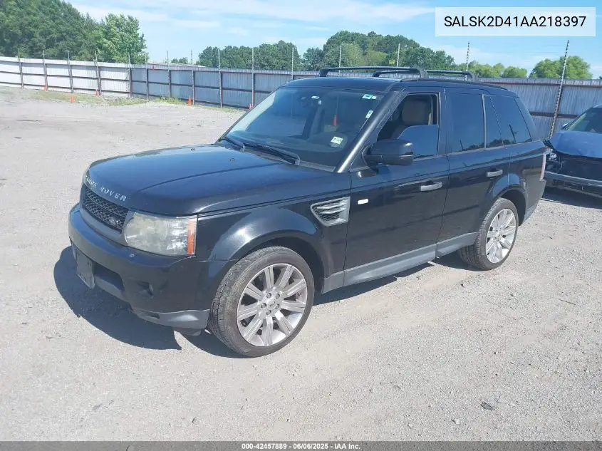 2010 Land Rover Range Rover Sport Hse VIN: SALSK2D41AA218397 Lot: 42457889