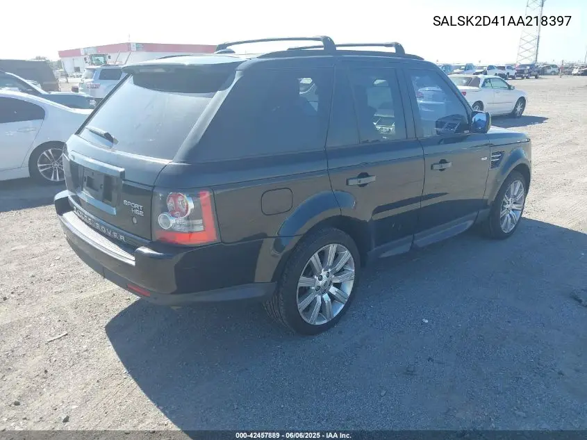 2010 Land Rover Range Rover Sport Hse VIN: SALSK2D41AA218397 Lot: 42457889