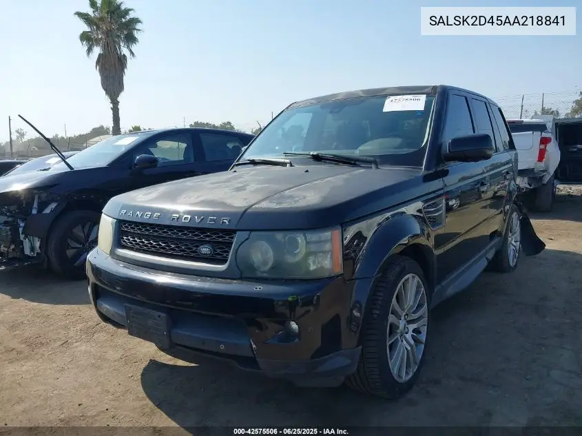 2010 Land Rover Range Rover Sport Hse VIN: SALSK2D45AA218841 Lot: 42575506
