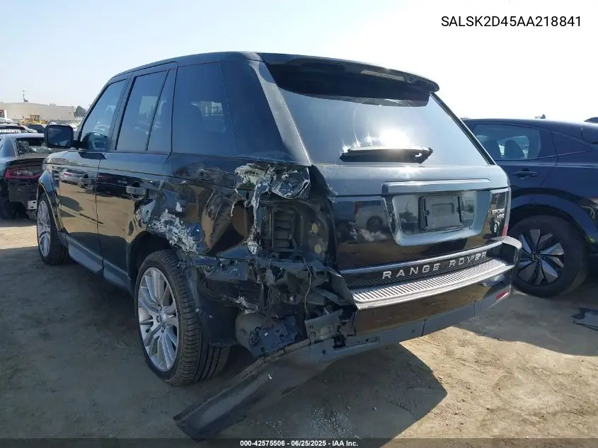 2010 Land Rover Range Rover Sport Hse VIN: SALSK2D45AA218841 Lot: 42575506