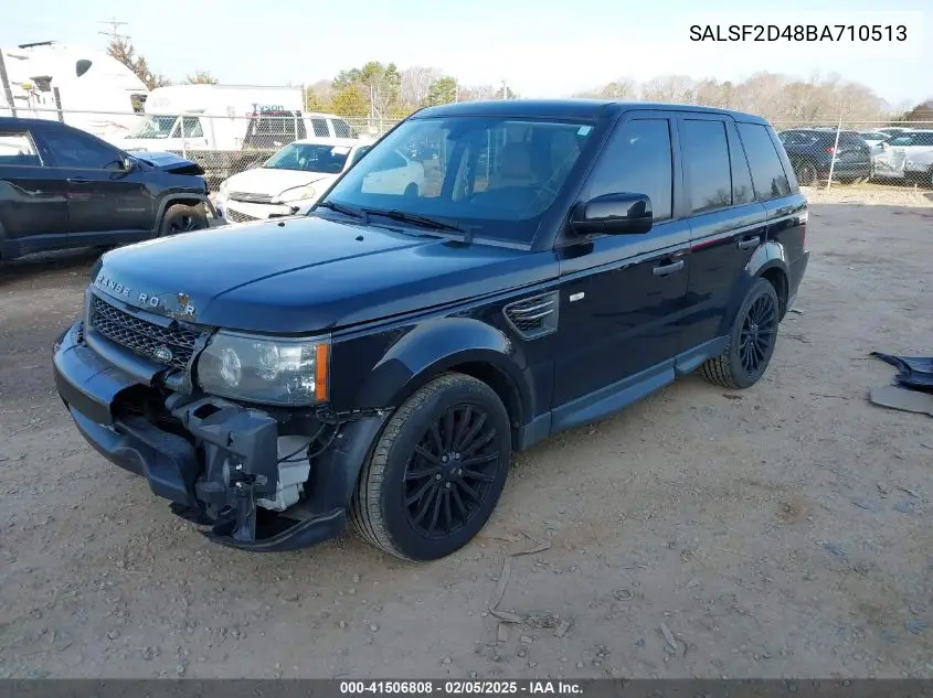 2011 Land Rover Range Rover Sport Hse VIN: SALSF2D48BA710513 Lot: 41506808