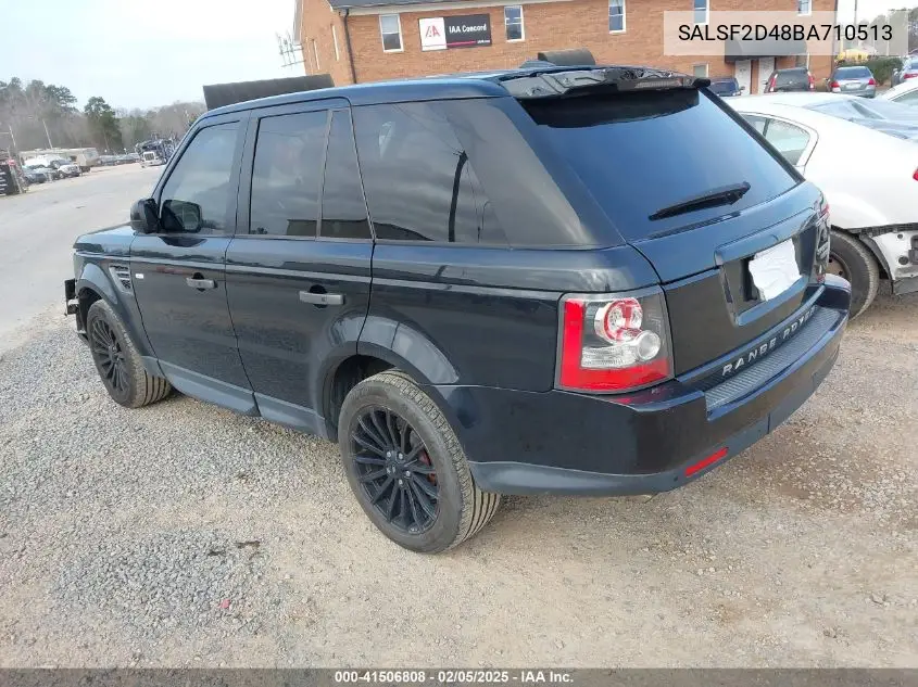 2011 Land Rover Range Rover Sport Hse VIN: SALSF2D48BA710513 Lot: 41506808