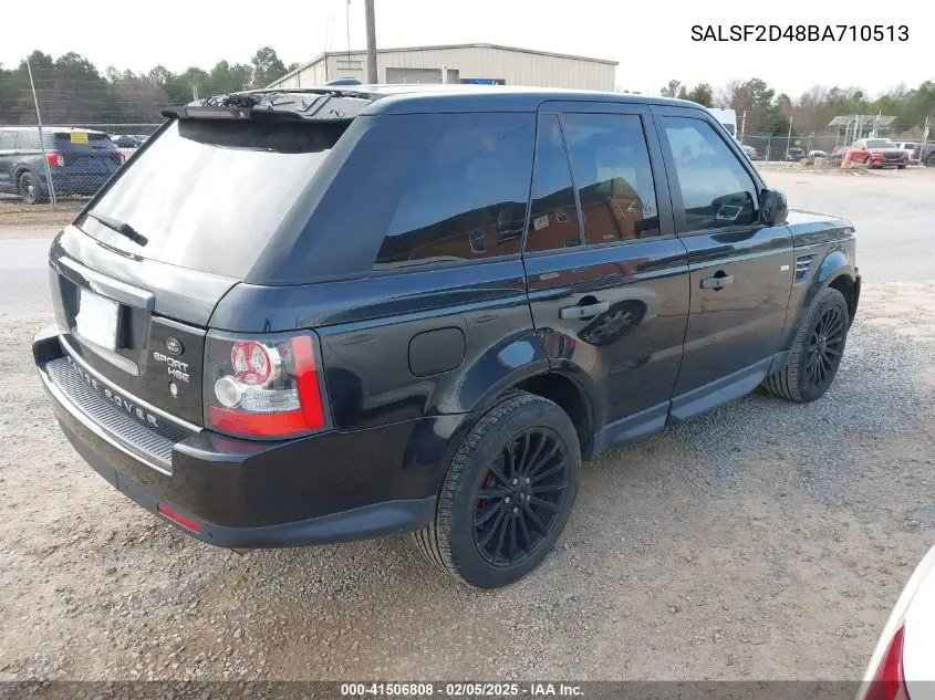 2011 Land Rover Range Rover Sport Hse VIN: SALSF2D48BA710513 Lot: 41506808