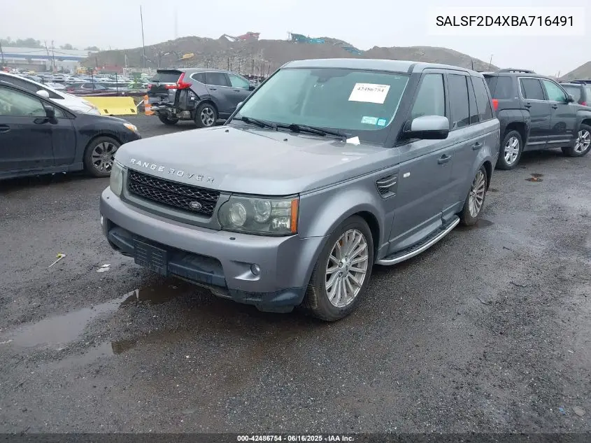 2011 Land Rover Range Rover Sport Hse VIN: SALSF2D4XBA716491 Lot: 42486754