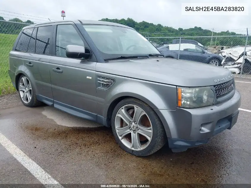 2011 Land Rover Range Rover Sport Supercharged VIN: SALSH2E45BA283820 Lot: 42500920