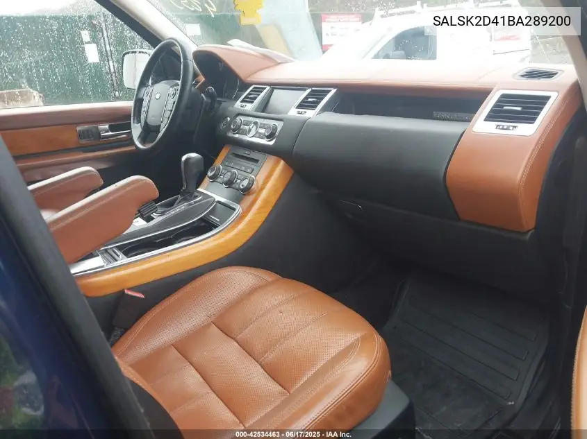 2011 Land Rover Range Rover Sport Hse VIN: SALSK2D41BA289200 Lot: 42534463