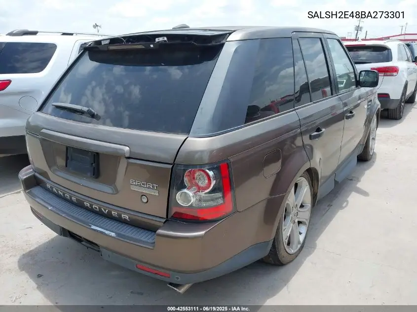 2011 Land Rover Range Rover Sport Supercharged VIN: SALSH2E48BA273301 Lot: 42553111