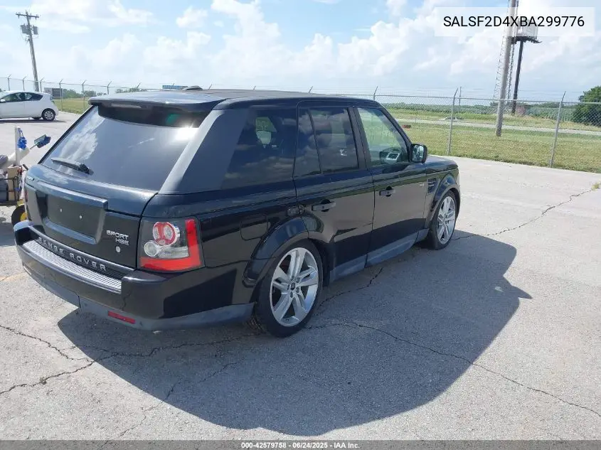 2011 Land Rover Range Rover Sport Hse VIN: SALSF2D4XBA299776 Lot: 42579758