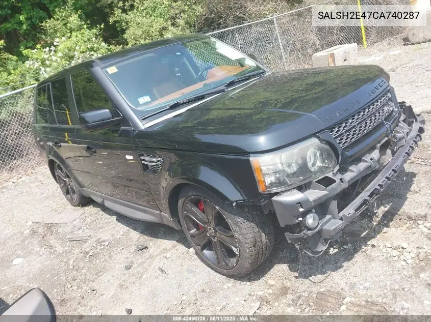 2012 Land Rover Range Rover Sport Supercharged VIN: SALSH2E47CA740287 Lot: 42466136