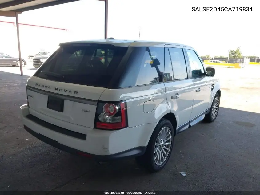 2012 Land Rover Range Rover Sport Hse VIN: SALSF2D45CA719834 Lot: 42604649