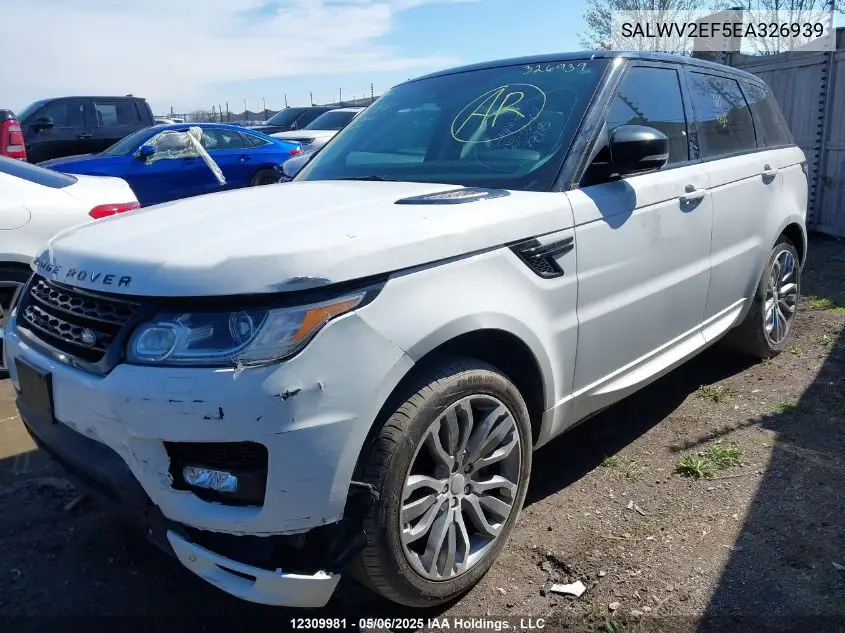 2014 Land Rover Range Rover Sport V8 Supercharged VIN: SALWV2EF5EA326939 Lot: 12309981
