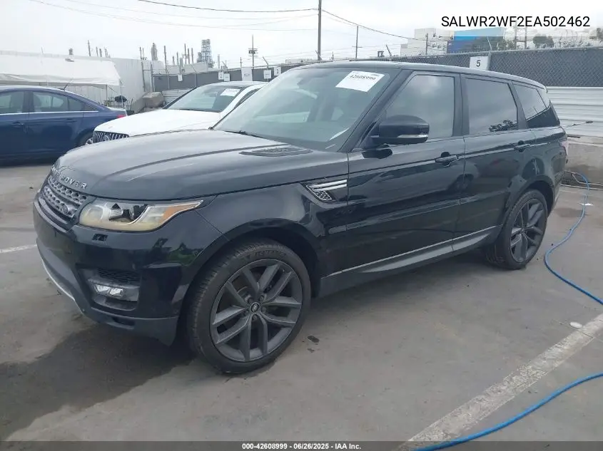 2014 Land Rover Range Rover Sport 3.0L V6 Supercharged Hse VIN: SALWR2WF2EA502462 Lot: 42608999