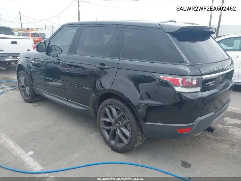 2014 Land Rover Range Rover Sport 3.0L V6 Supercharged Hse VIN: SALWR2WF2EA502462 Lot: 42608999