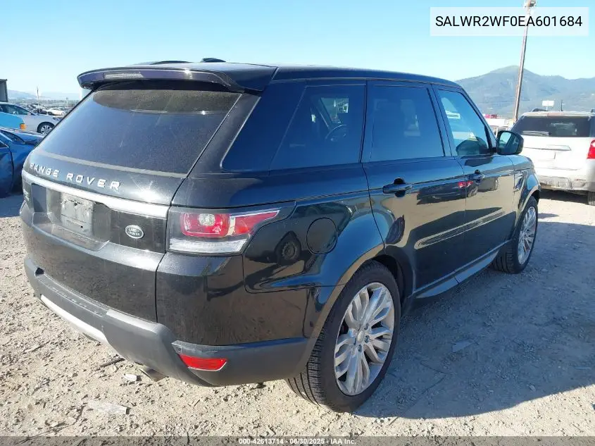 2014 Land Rover Range Rover Sport 3.0L V6 Supercharged Hse VIN: SALWR2WF0EA601684 Lot: 42613714
