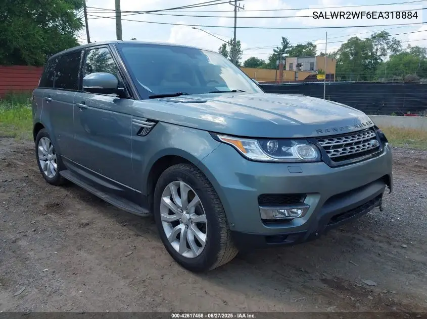 2014 Land Rover Range Rover Sport 3.0L V6 Supercharged Hse VIN: SALWR2WF6EA318884 Lot: 42617458