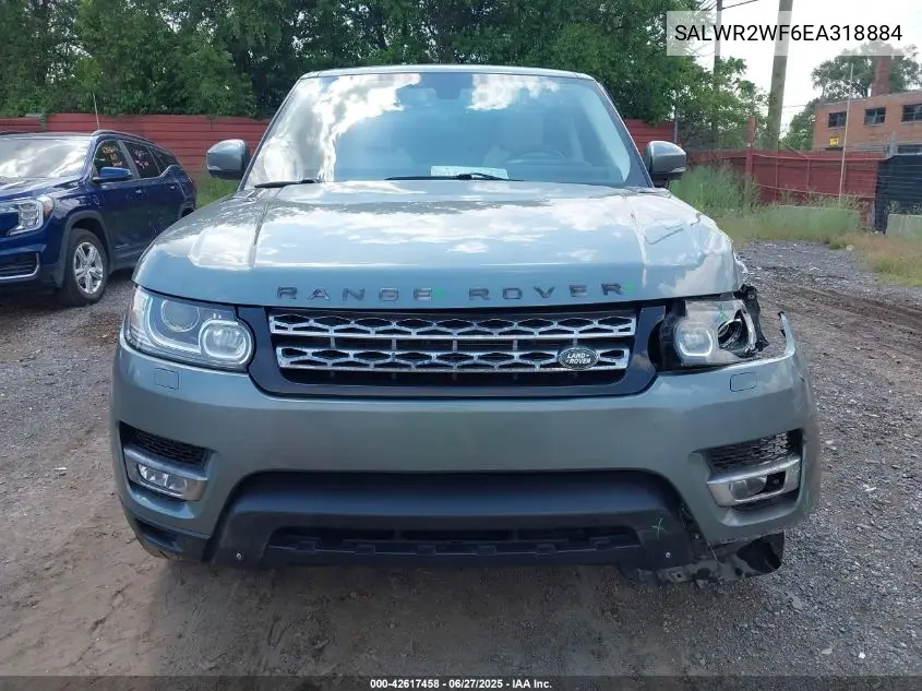 2014 Land Rover Range Rover Sport 3.0L V6 Supercharged Hse VIN: SALWR2WF6EA318884 Lot: 42617458
