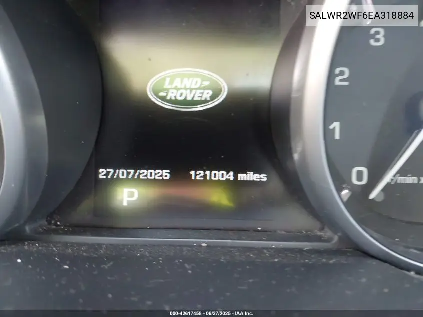 2014 Land Rover Range Rover Sport 3.0L V6 Supercharged Hse VIN: SALWR2WF6EA318884 Lot: 42617458