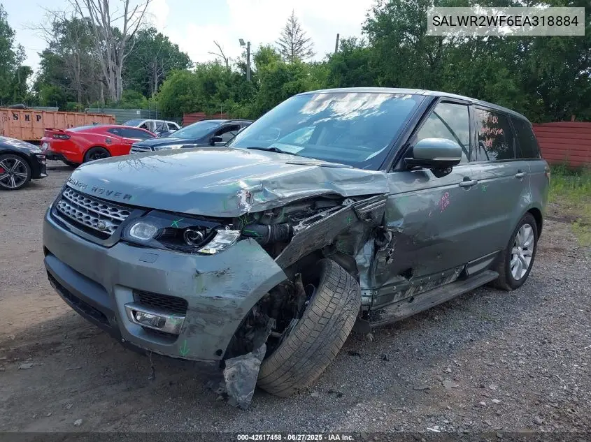 2014 Land Rover Range Rover Sport 3.0L V6 Supercharged Hse VIN: SALWR2WF6EA318884 Lot: 42617458