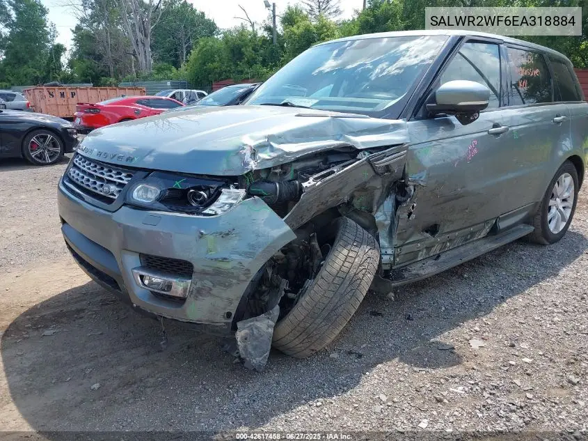 2014 Land Rover Range Rover Sport 3.0L V6 Supercharged Hse VIN: SALWR2WF6EA318884 Lot: 42617458