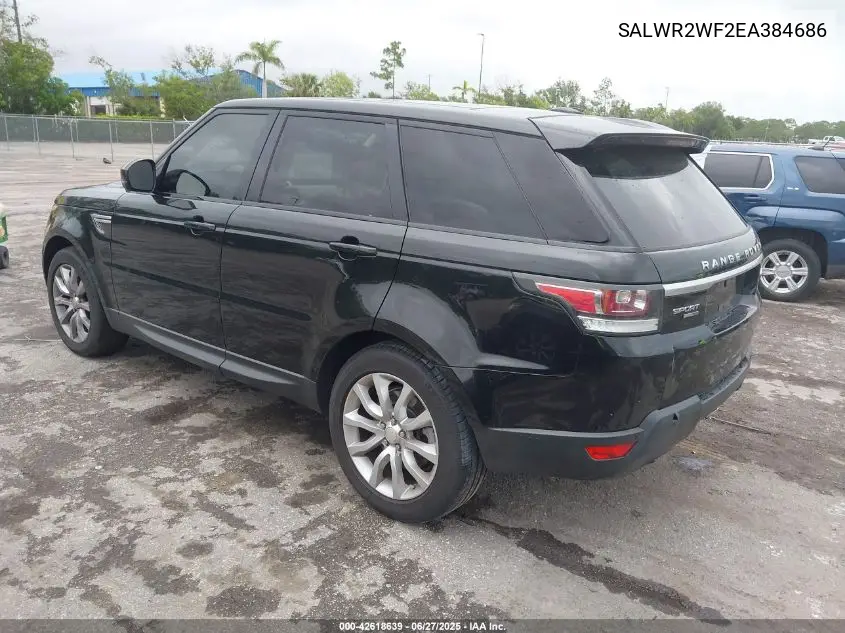 2014 Land Rover Range Rover Sport 3.0L V6 Supercharged Hse VIN: SALWR2WF2EA384686 Lot: 42618639