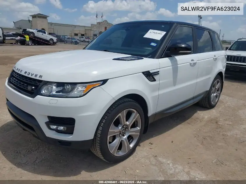 2015 Land Rover Range Rover Sport 3.0L V6 Supercharged Hse VIN: SALWR2VF9FA623024 Lot: 42568481